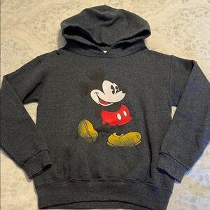Gray Hoodie with Mickey Mouse Print